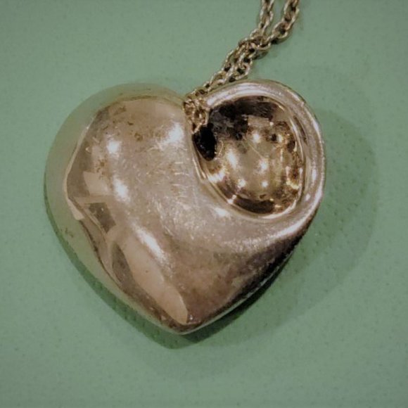 Tiffany & Co. Sterling Silver Folded Heart Necklace - Picture 3 of 5